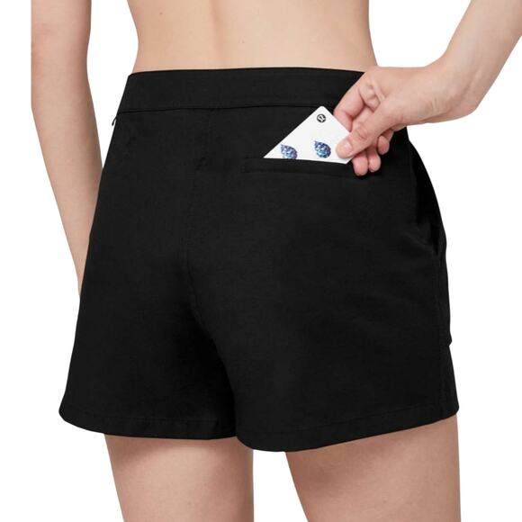 Lululemon This Instant Short Black Tailored Water Repellent Tech Shorts Size 6 - Picture 7 of 11